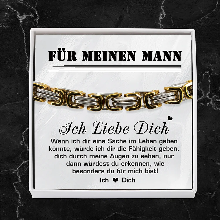 Kettenmachen Herren Edelstahl Armband- Für Meinen Mann Du würdest erkennen, wie besonders du für mich bist-Geschenk mit Nachrichtenkarte