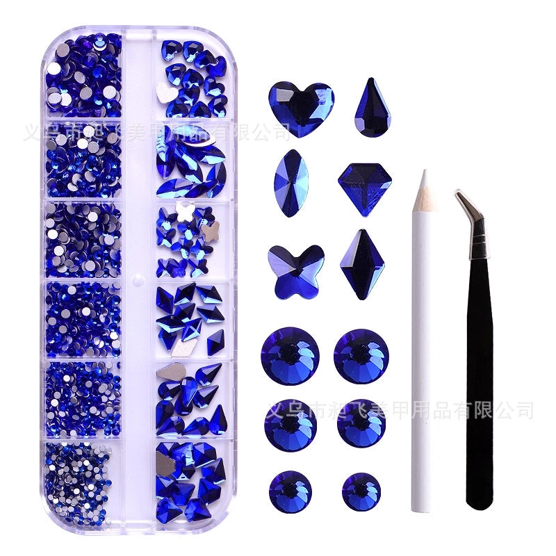 Fashion Candy Bottoming Drill Nail Decoration Accessories 1 Set
