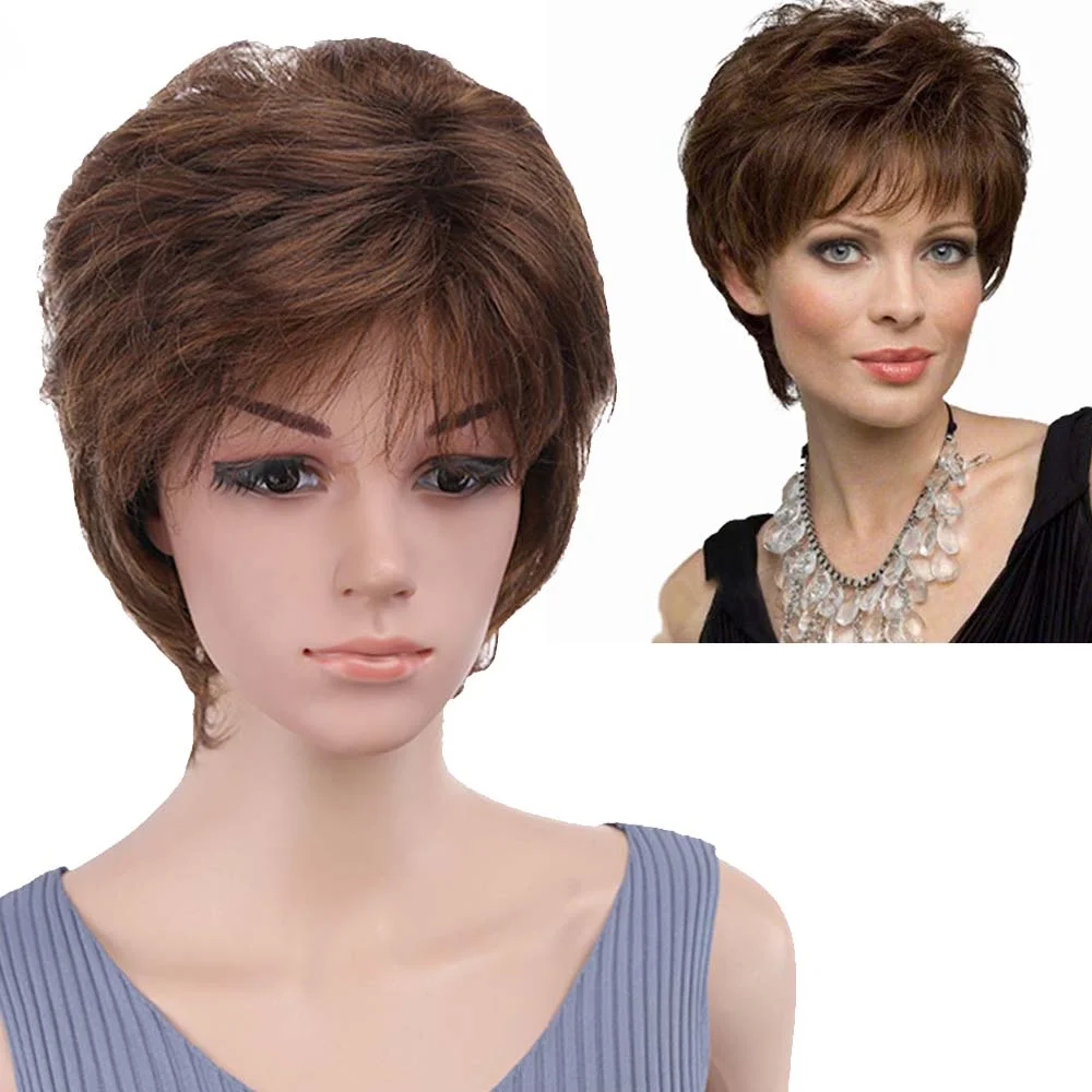Jewtribute Hair®|Blonde wave short Wig side bangs for women