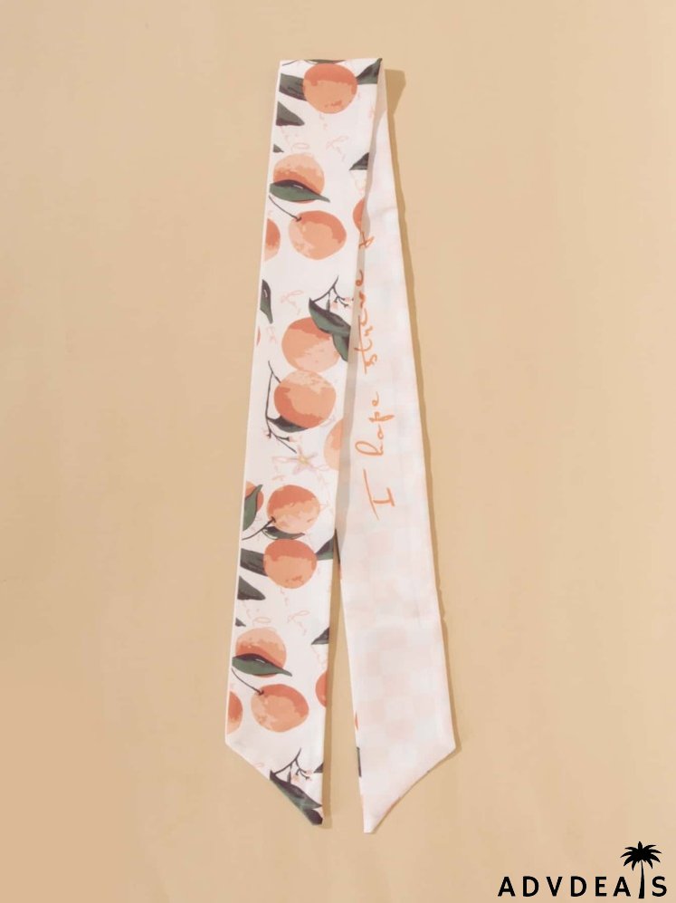 Fruit Print Twilly Scarf