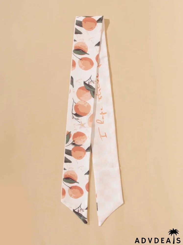 Fruit Print Twilly Scarf