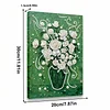 (20x30cm)DIY Flower Vase Framed Handmade Pearl Painting Art Craft Kit Living Home Decor