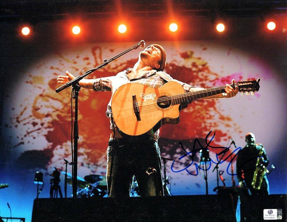 Jason Mraz Signed Autographed 11X14 Photo Poster painting Singing with Guitar GV758801