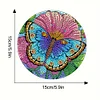 4Pcs Wooden Butterfly Flower Plant DIY Diamond Painting Placemats with Holder