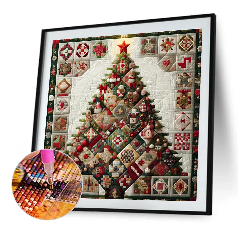 Diamond Painting - Full Round Drill - Christmas Tree(Canvas|50*50cm)