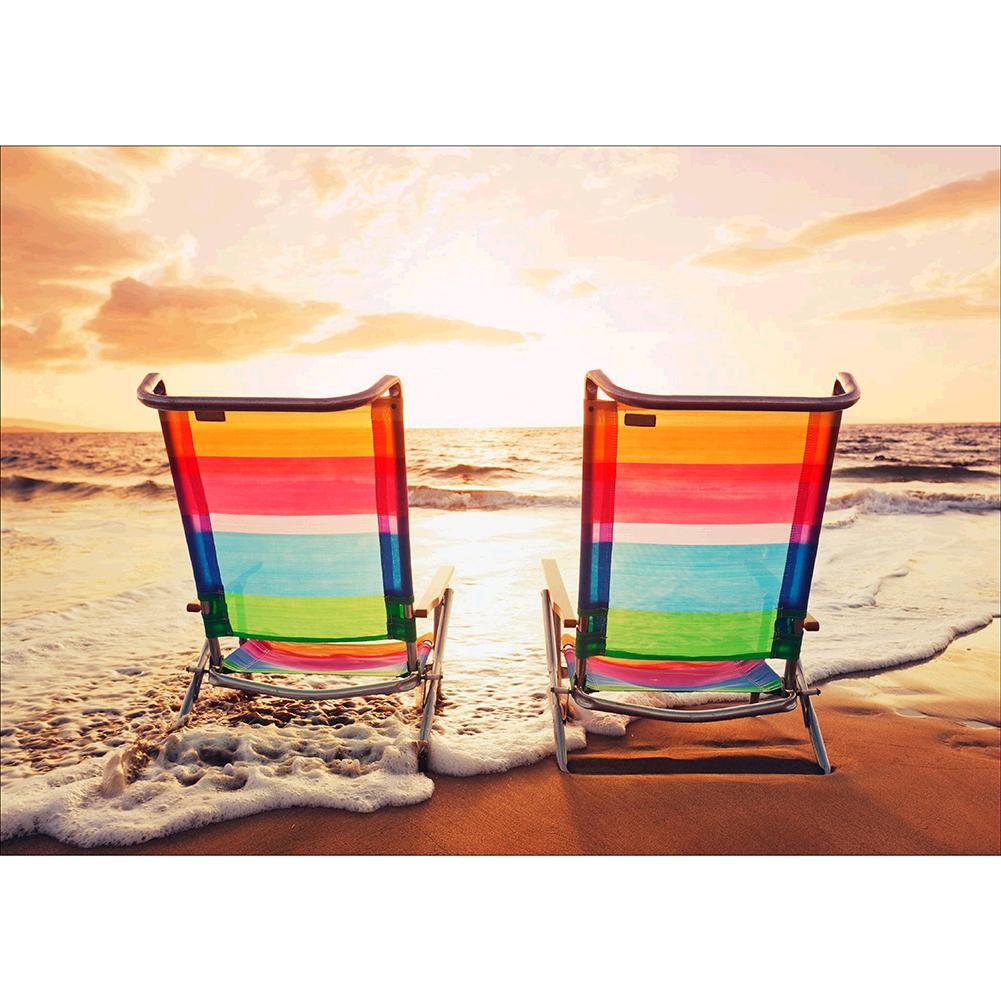 

Seaside Chairs-Round Drill Diamond Painting-40*30CM, 501 Original