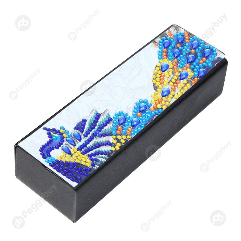 

Peacock-DIY Creative Diamond Glasses Storage Box, 501 Original