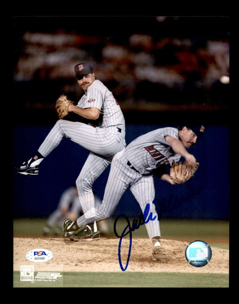 Jack Morris PSA DNA Coa Hand Signed 8x10 Twins Photo Poster painting Autograph