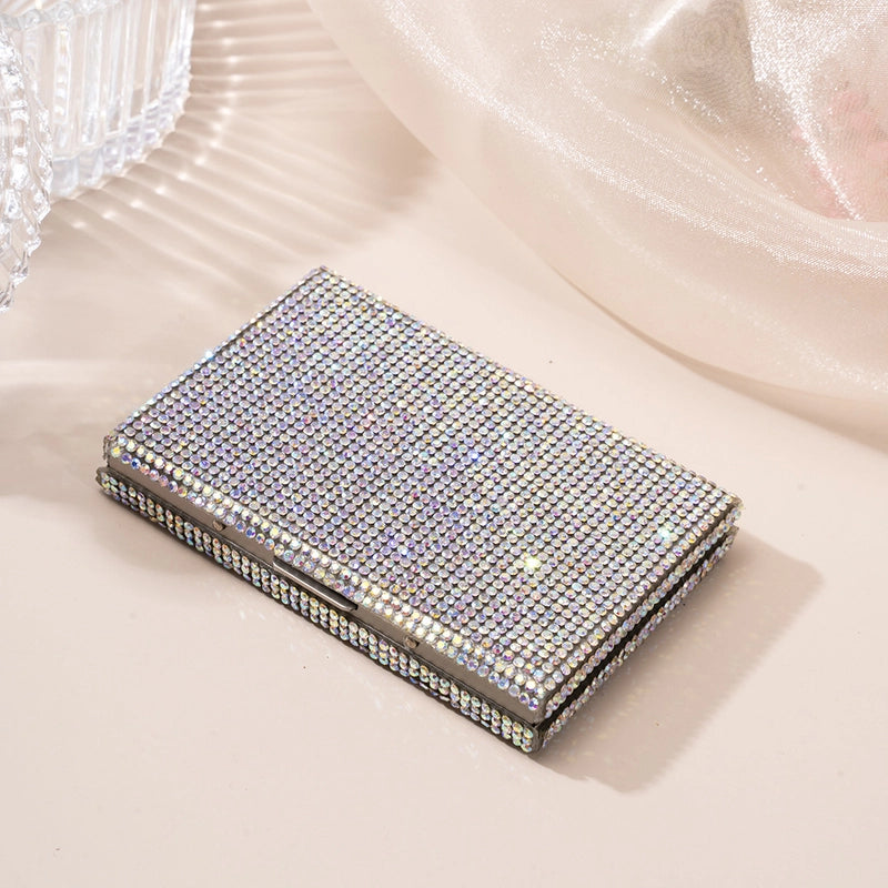 Women’s Solid Color Metal Clasp Frame Card Holders