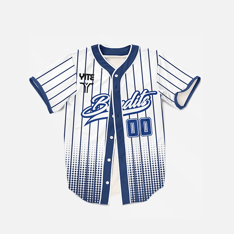 YITE | WB24-007-Blue And White Baseball Uniform