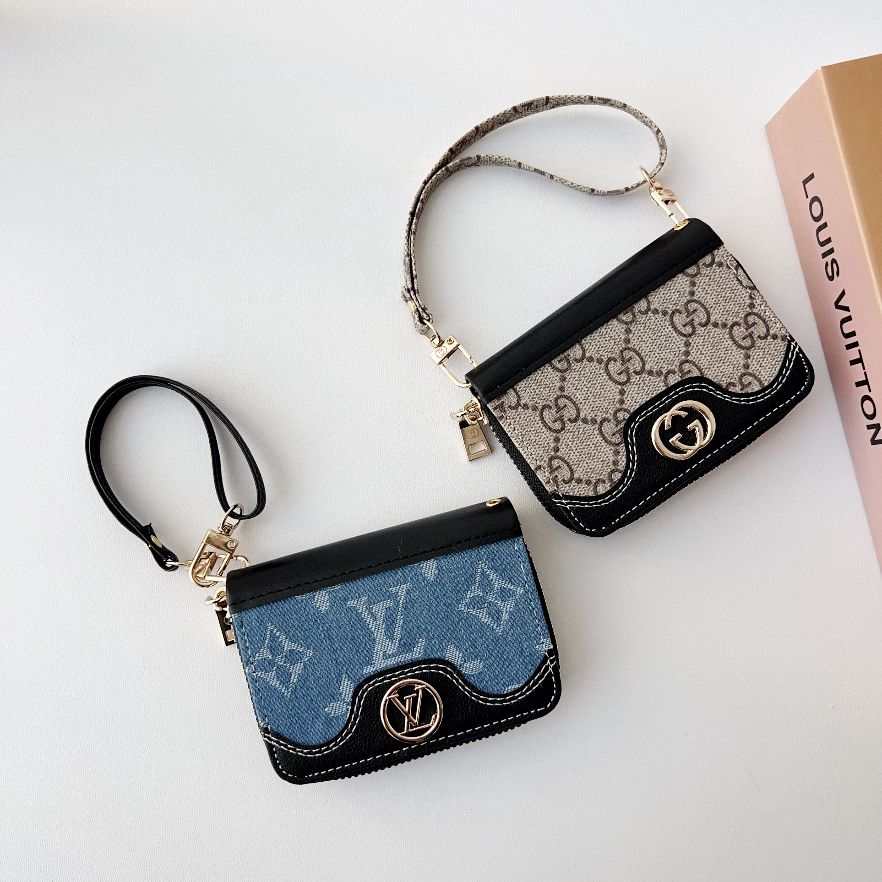 Mini Louis Vuitton Handbag Zip Wallet Gucci Card Holder Leather Coin Purse