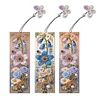 (US Local)3Pcs Special Shaped Flowers 5D DIY Diamond Painting Book Mark for Home Office