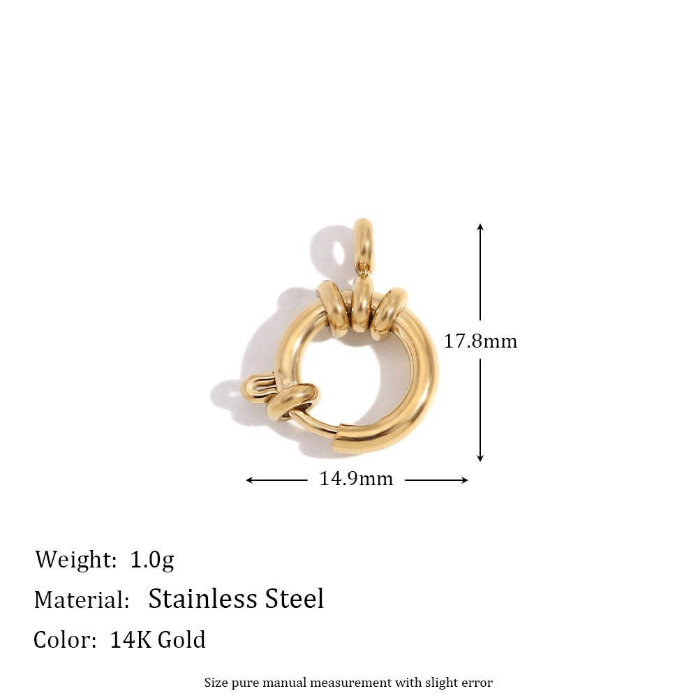 5 Pieces Fashion Irregular Heart Stainless Steel 18K Gold Plated Jewelry Making