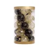 25PCS Black Golden Christmas Tree Hanging Decor Balls