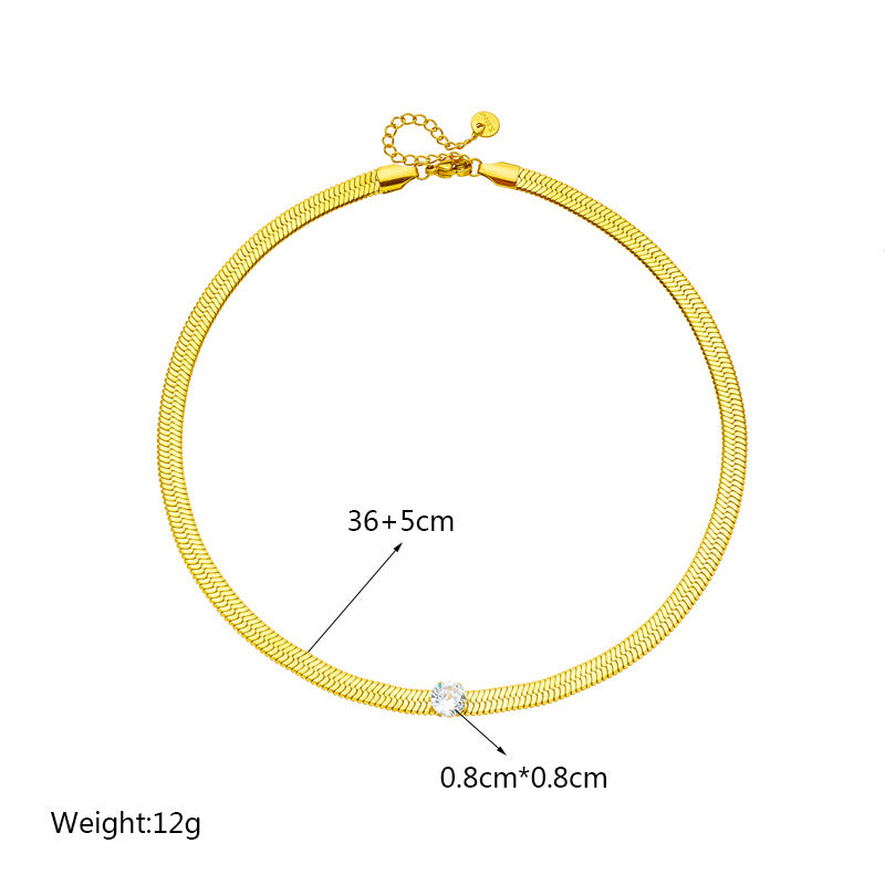 Chain Geometric Titanium Steel Electroplating Necklaces