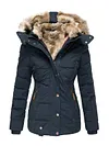 Women's Outdoor Hiking Windproof Parka Faux Fur Lined Coat