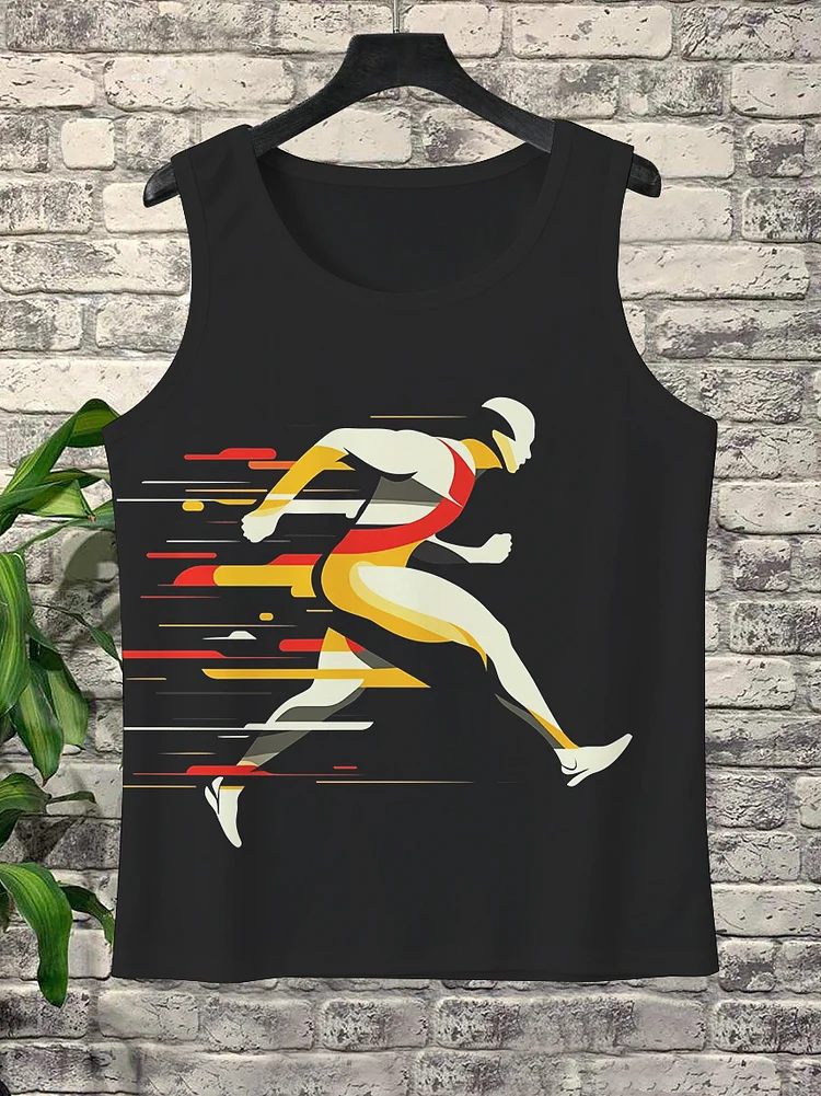 Men's Running Fitness Print Tank Top