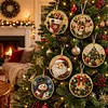 6pcs DIY Pearl Diamond Painting Christmas Tree Hanging Ornaments