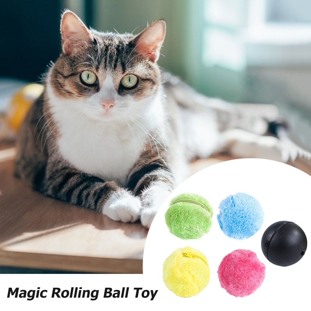 5pcs Pet Electric Magic Roller Ball Automatic Dog Cat Funny Rolling Toys gbfke