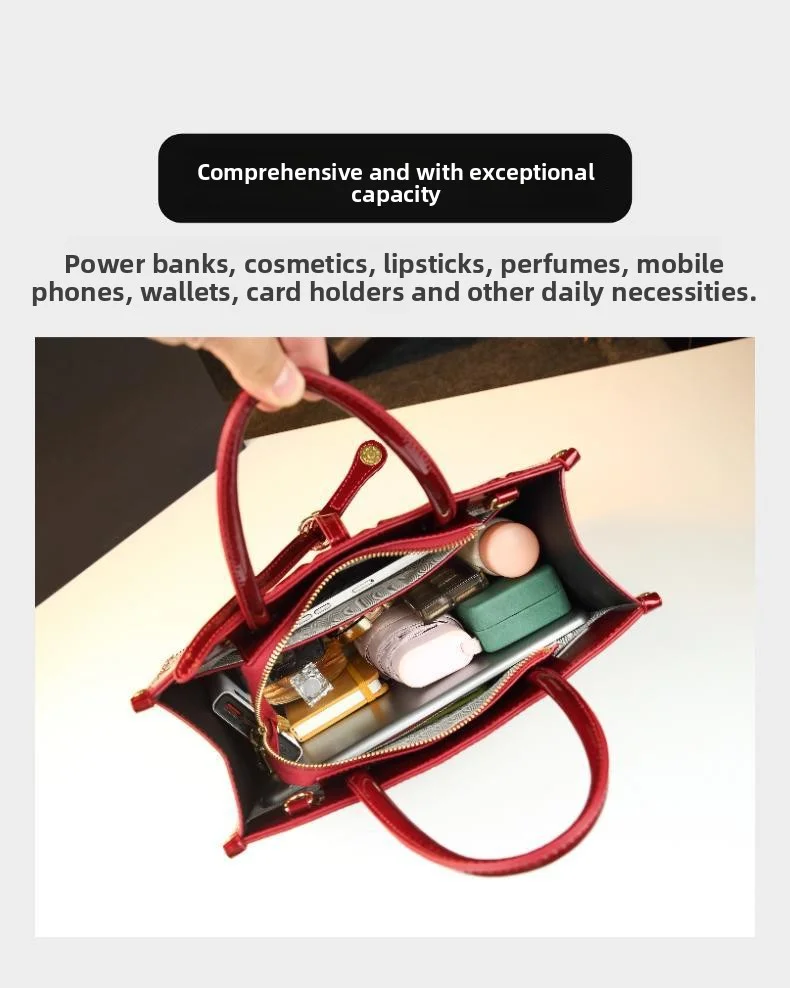 Quilted Genuine Leather Bag for Women, New Trendy Single Shoulder