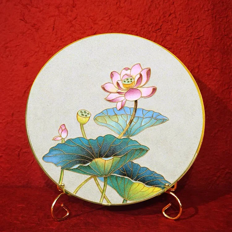 Lotus Flower- DIY Cloisonne Enamel Painting Art Kits