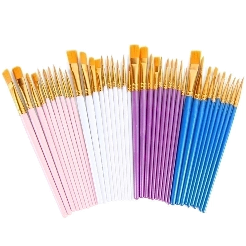 New 10 Blue Plastic Painting Oil Painting Brush Set