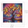 Néon arbre de vie-abdominaux partiels peinture diamant rond-40*40cm