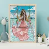(Counted/Stamped) 14CT Sea Girl - Cross Stitch 27*34cm/10.63*13.39in(Brand)