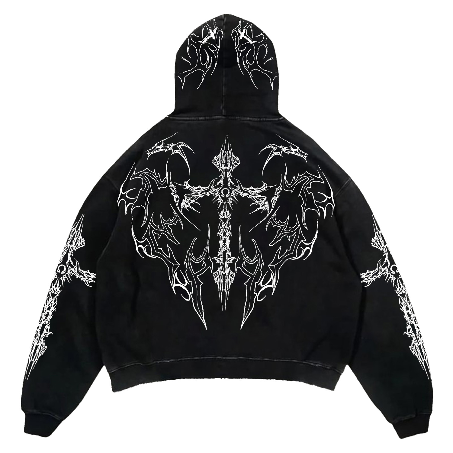 Skull Tattoo Hoodie[BLACK]