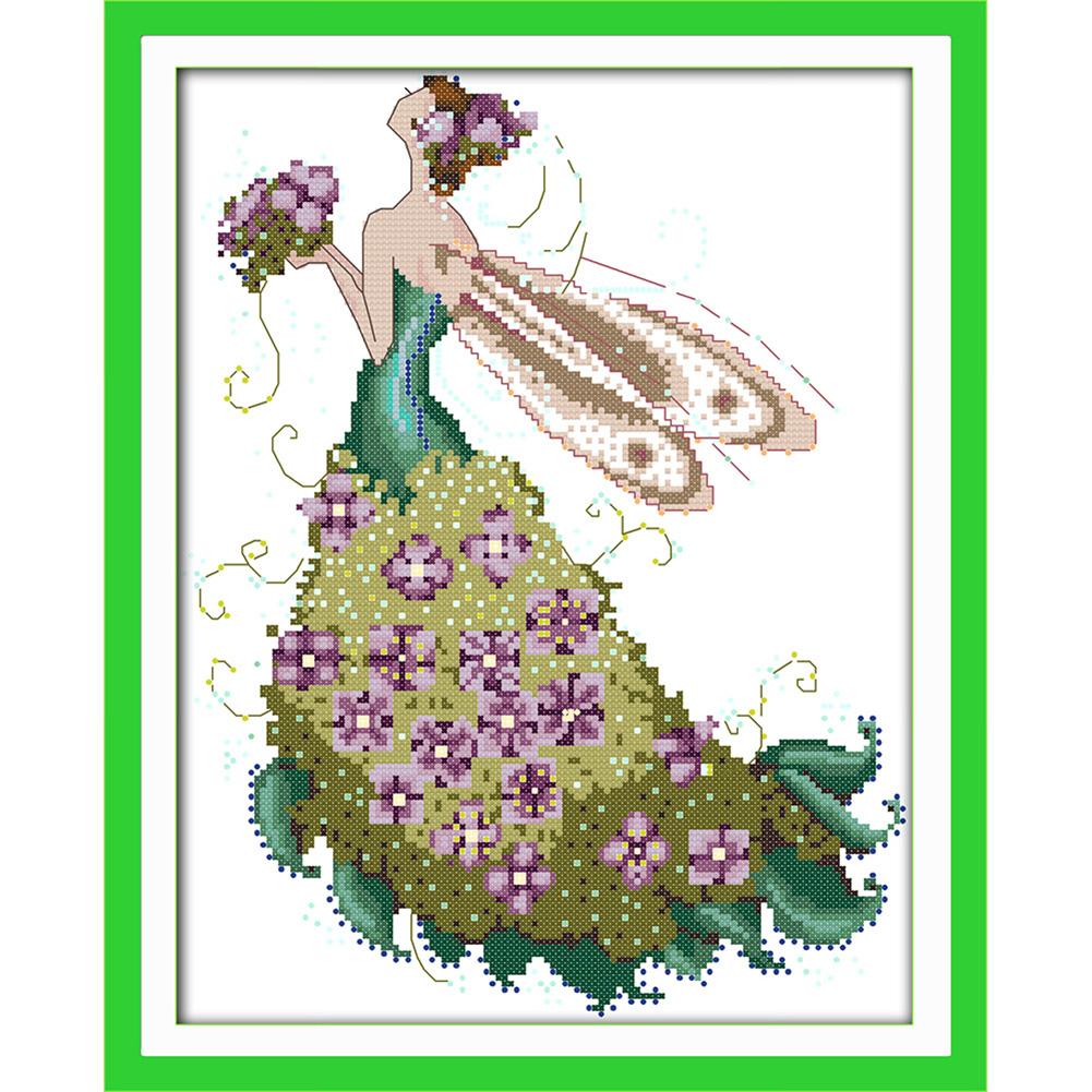 

Flower Fairy - 14CT Stamped Cross Stitch - 36*29CM, 501 Original