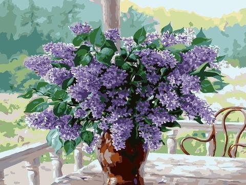 Paint by Numbers Kit for Adults by Alto Crafto - Lilac flower、bestdiys、sdecorshop