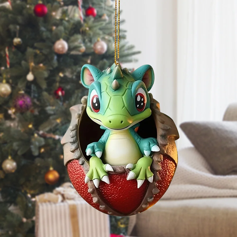 Christmas Dragon Egg Decoration Novelty Cute Acrylic Party Favors (E)