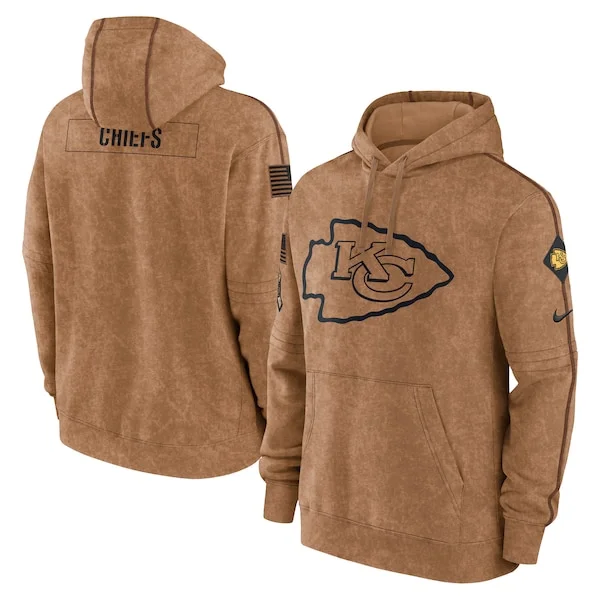 Dallas Cowboys Nike 2023 Salute To Service Club Pullover Hoodie - Brown