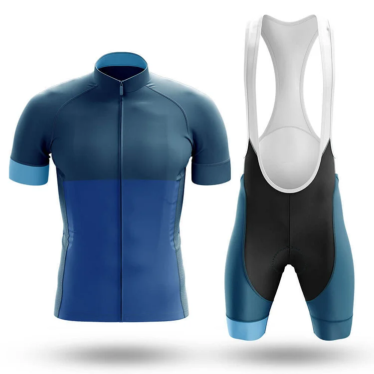 Simple Blue Men's Short/Long Sleeve Cycling Kit