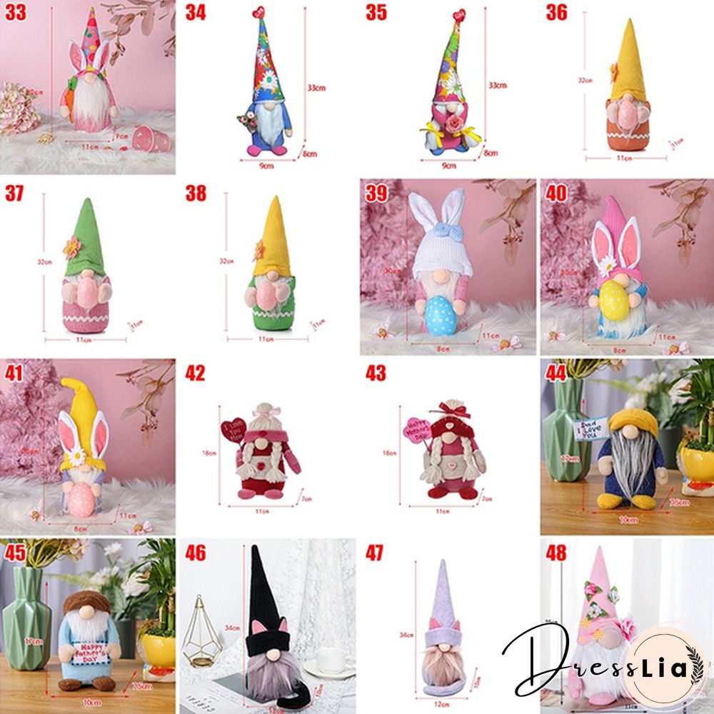 58Styles Elf Doll Ornament Gnomes Dwarf Wedding Decor Rudolph Faceless Plush Doll Swedish Tomte Dwarf