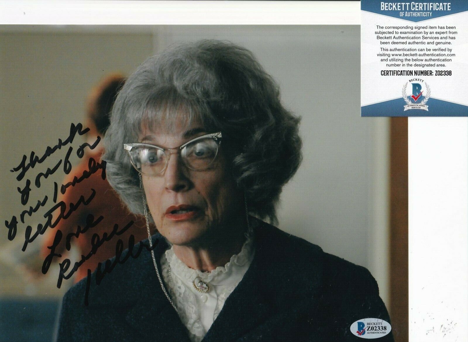 RANDEE HELLER signed (MAD MEN) Miss Blankenship Movie 8X10 Photo Poster painting BECKETT Z02338