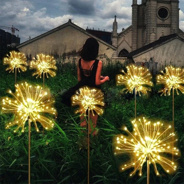 Waterproof  Solar Garden Fireworks Lamp - tree - Codlins