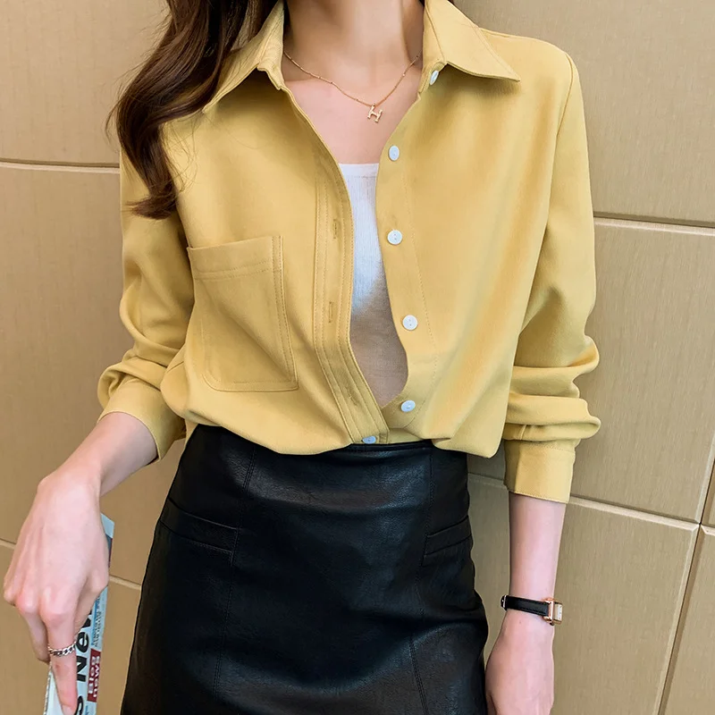 Toloer Blue Fold Wear Shirt Women's Spring New Vintage French Top Design Sense Small Loose Hair Shirt Coat-Outfit Ideas