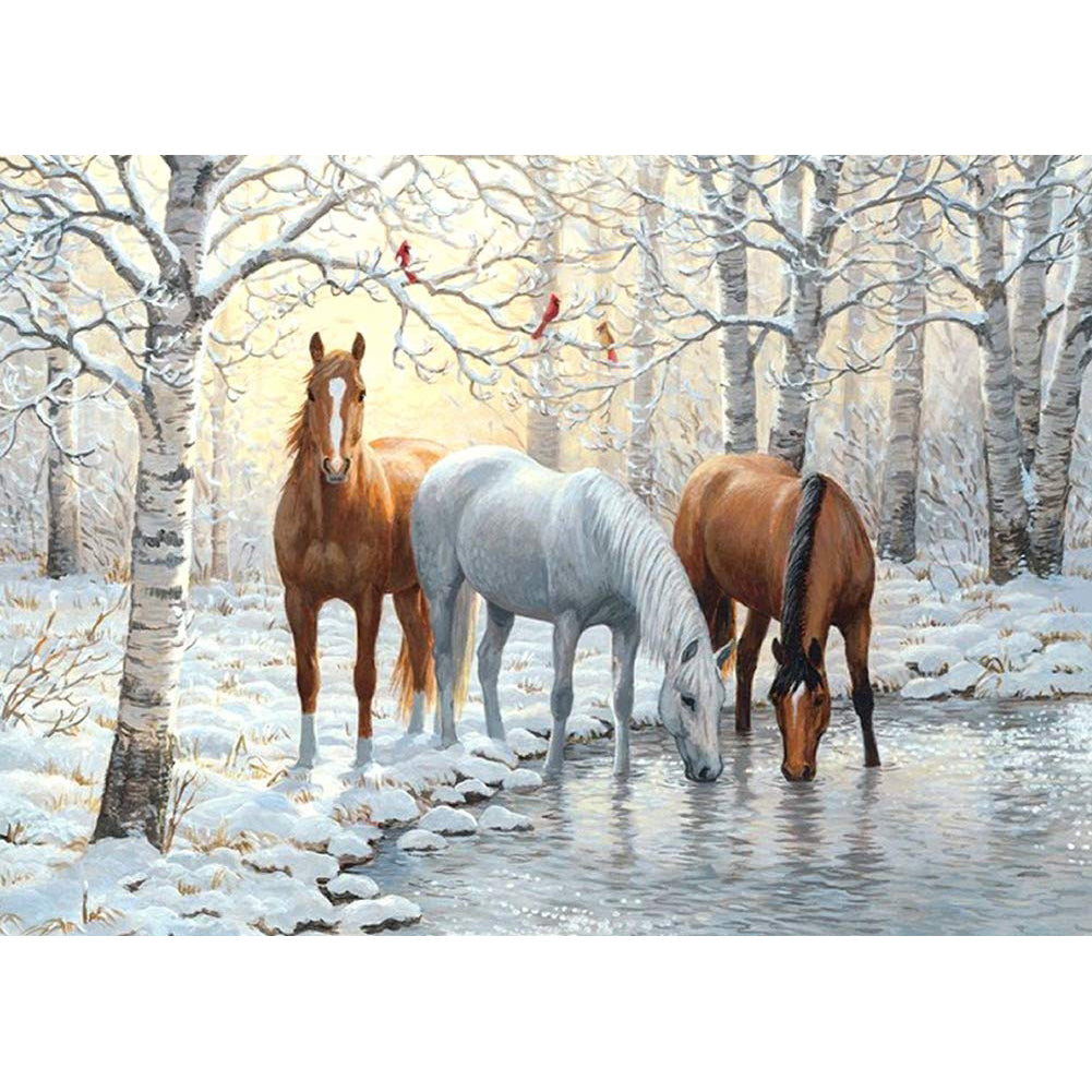 Animal Square Full Drill Diamond Painting 50X40CM(Canvas) gbfke