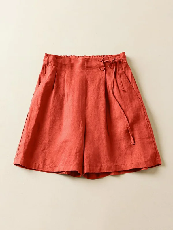 Solid Color Elasticity Loose Shorts Bottoms