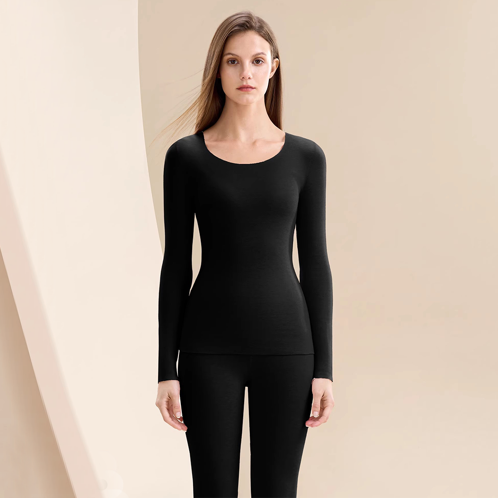 350g Women's Seamless Silk Cashmere Thermal Underwear REAL SILK LIFE