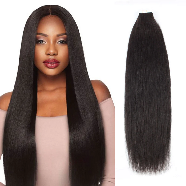 Straight Seamless Tape In Extension 12A+Virgin Human Hair| 3 Colors