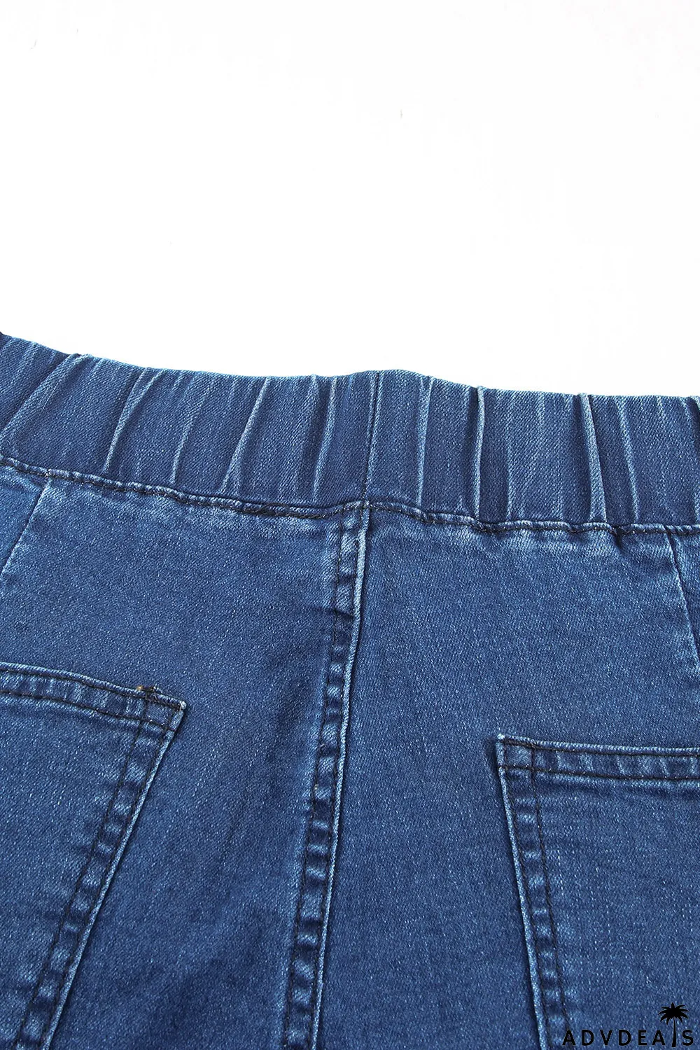 Distressed Bell Bottom Denim Pants