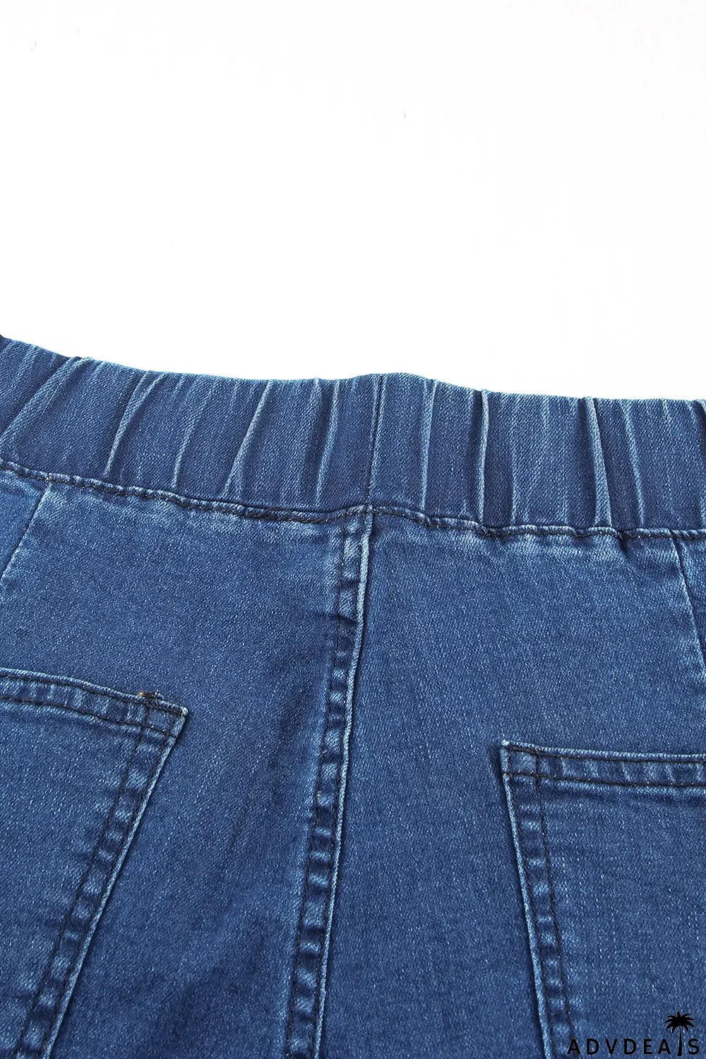 Distressed Bell Bottom Denim Pants