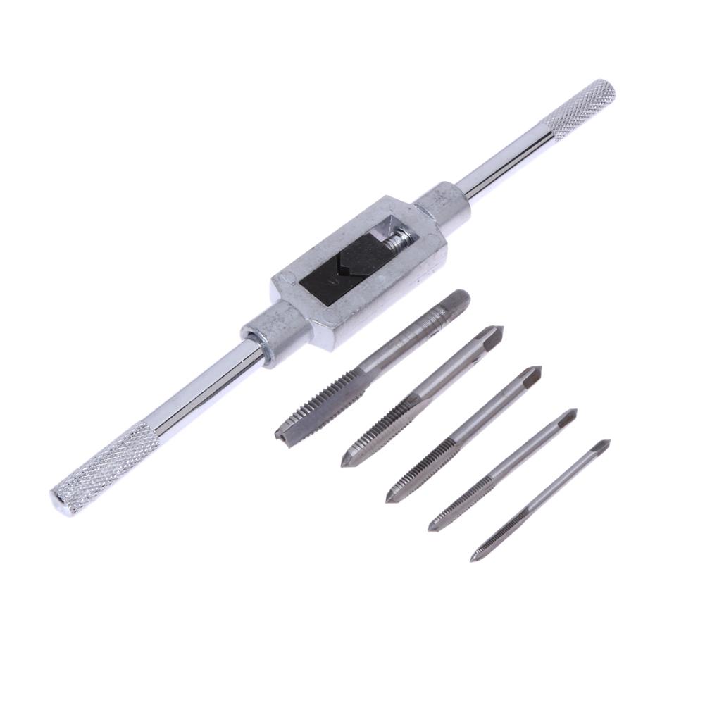 

6pcs 3F Hand Screw Thread Metric Plug Tap Set M3 M4 M5 M6 M8, 501 Original