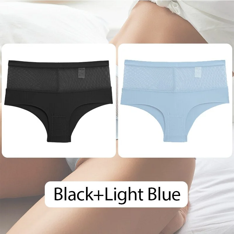 FINETOO Women Mid-Rise Panties Hollow Out Seamless Underwear Ladies Underpants Sexy Panty Comfortable Female Briefs Lingerie New