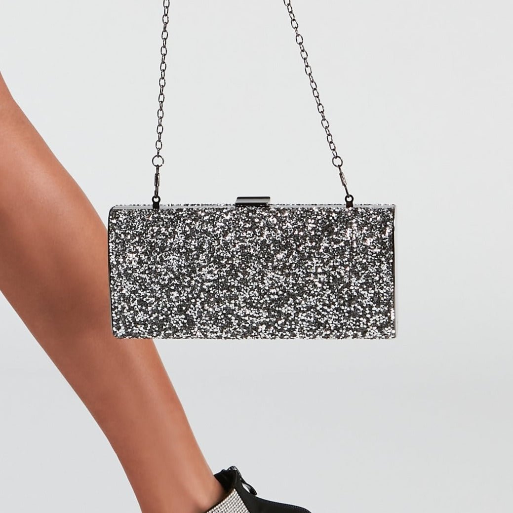 Catch My Shine Faceted Evening Prom Bead Clutch