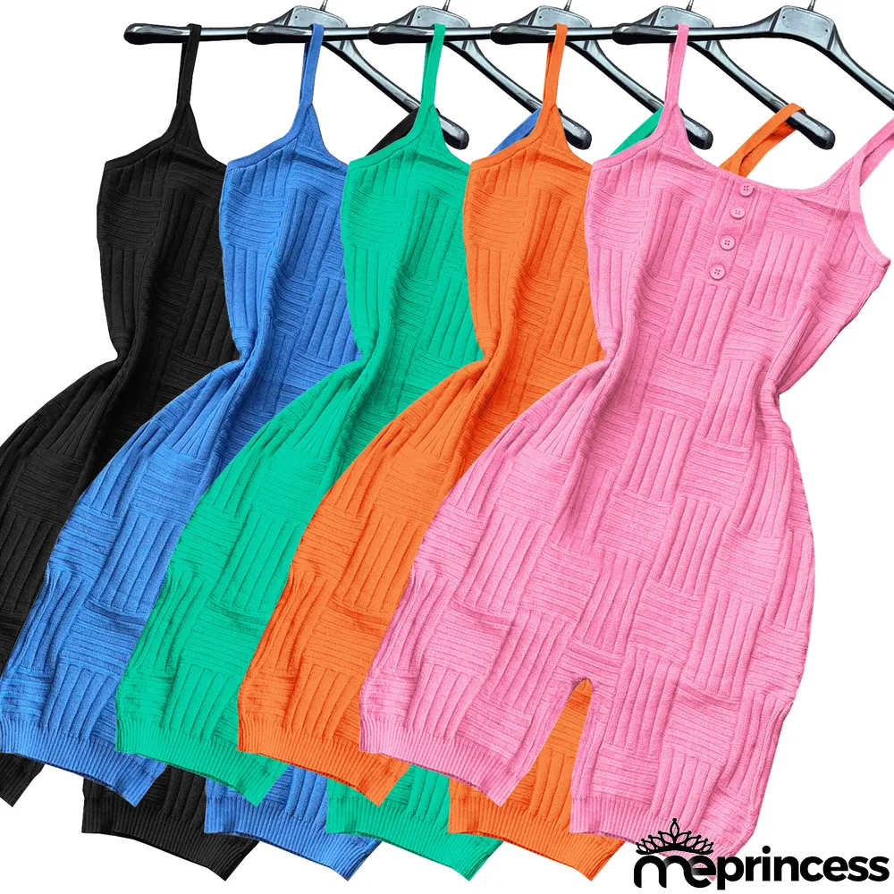Women's Fashion Sports Knitting Sling Rompers