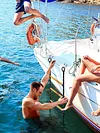 4 Step Boat Rope Ladder Folding Marine Rope Ladder Portable Rope Boarding Ladder