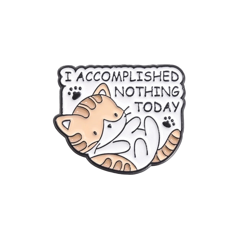 Cute Pin Cat Owl Frog Alloy Stoving Varnish Unisex Brooches